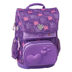 Fioletowy tornister LEGO® Friends Hearts Maxi