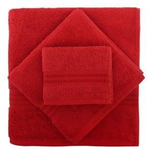 Zestaw 3 czerwonych ręczników Rainbow