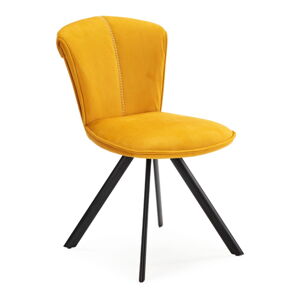 Żółte krzesła zestaw 2 szt. Simbra – Marckeric