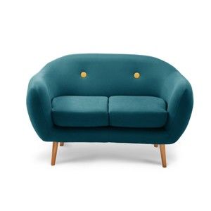 Niebieskozielona sofa 2-osobowa Scandi by Stella Cadente Maison