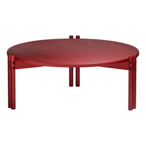 Czerwony okrągły stolik z litego drewna sosnowego ø 80 cm Sticks – Karup Design