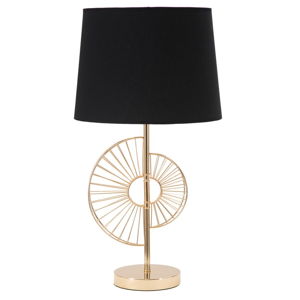 Lampa stołowa w kolorze czarno-złotym Mauro Ferretti Glam Half, wysokość 61 cm