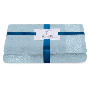 Jasnoniebieskie bawełniane ręczniki zestaw 2 szt. frotte Bellis – AmeliaHome