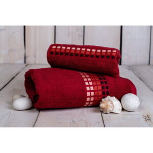Czerwony bawełniany ręcznik kąpielowy 140x70 cm Darwin – My House