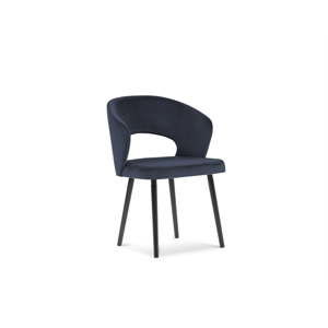 Ciemnoniebieskie krzesło z aksamitnym obiciem Windsor & Co Sofas Elpis
