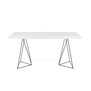 Biały stół z metalowymi nogami TemaHome Trestle, 90 x 160 cm