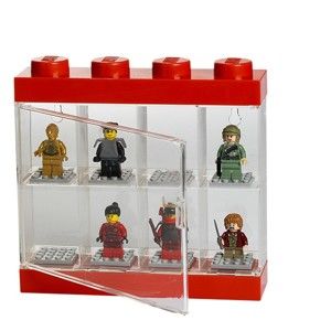 Czerwona witryna kolekcjonerska na 8 figurek LEGO®