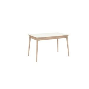 Rozkładany stół z białym blatem WOOD AND VISION Curve, 142x84 cm