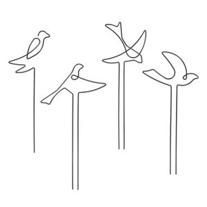 Metalowa podpórka do roślin 4 szt. Bird – Esschert Design