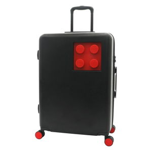 Czarno-czerwona dziecięca walizka na kółkach LEGO® Urban 24