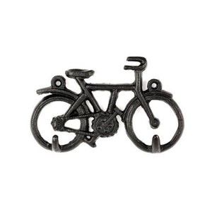 Czarny wieszak z haczykami w kształcie roweru Kikkerland Bike