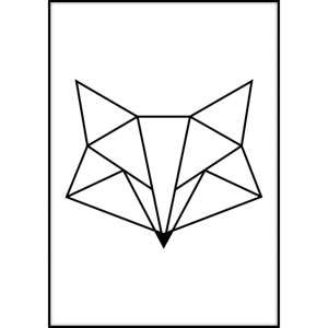 Plakat Imagioo Polygon Fox, 40x30 cm