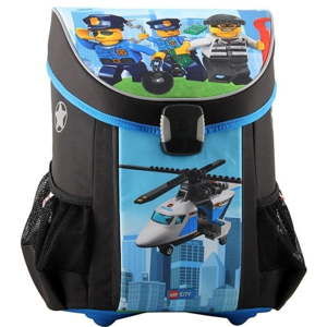 Niebiesko-czarny tornister LEGO® CITY Police Chopper Easy