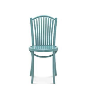 Niebieskie drewniane krzesło Fameg Jorgen