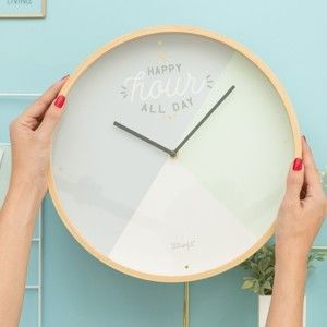 Zegar ścienny Mr. Wonderful Happy hour all day, średnica 35 cm
