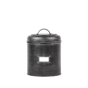 Czarny pojemnik metalowy LABEL51, ⌀ 13,5 cm