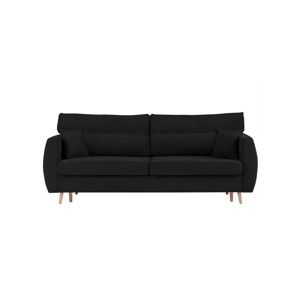 Czarna 3-osobowa sofa rozkładana ze schowkiem Cosmopolitan design Sydney, 231x98x95 cm