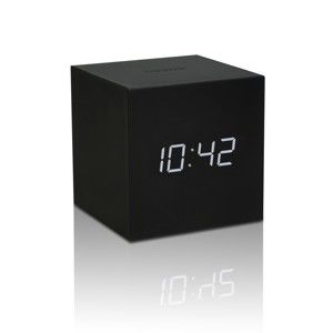 Czarny budzik LED Gingko Gravitry Cube