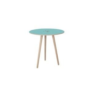 Jasnoniebieski stolik WOOD AND VISION Handy, ⌀ 50 cm
