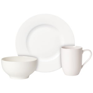 Porcelanowy zestaw śniadaniowy miski, talerza i kubka Villeroy & Boch For Me