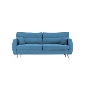 Niebieska 3-osobowa sofa rozkładana ze schowkiem Cosmopolitan design Sydney, 231x98x95 cm