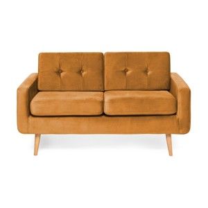 Musztardowa sofa 2-osobowa Vivonita Ina Trend