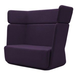 Ciemnofioletowy fotel Softline Basket Eco Cotton Dark Lilac