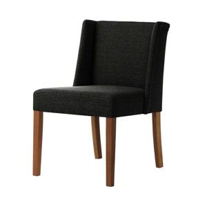 Czarne krzesło z ciemnobrązowymi nogami Ted Lapidus Maison Zeste