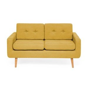 Żółta sofa 2-osobowa Vivonita Ina