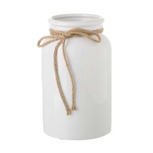 Biały wazon ceramiczny Unimasa Bowtie, ⌀ 15 cm