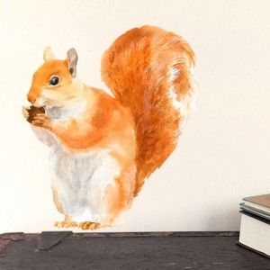 Naklejka wielokrotnego użytku Red Squirrel Mini, 30x21 cm