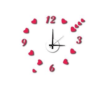 Zegar samoprzylepny Mauro Ferretti Hearts, ⌀ 50 cm