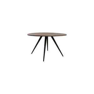 Czarny/ciemnobrązowy okrągły stół z blatem z drewna akacjowego ø 120 cm Turi – Light & Living