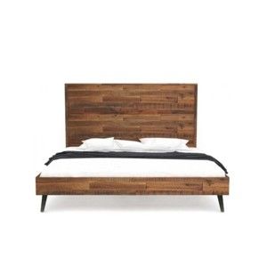 Łóżko z litego drewna akacji Massive Home Robbie, 188x130 cm