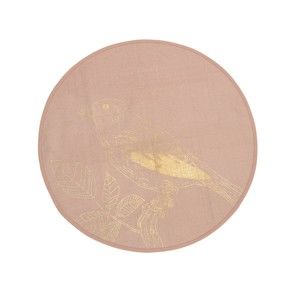 Różowy dywan bawełniany Bloomingville Birdie, ⌀ 90 cm