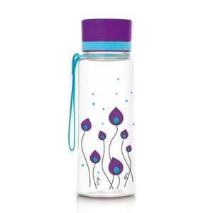 Plastikowa butelka Equa Purple Leaves, 0,6 l