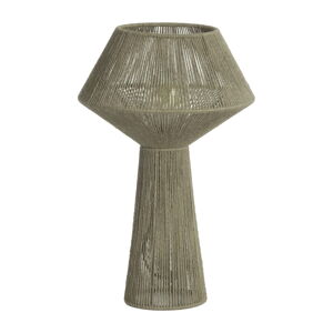 Jasnozielona lampa stołowa z kloszem z juty (wysokość 47 cm) Fugia – Light & Living