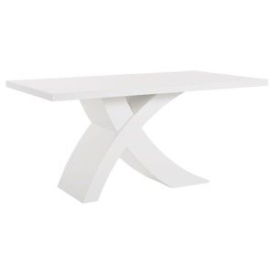 Biały stół z wysokim połyskiem Støraa Griffin