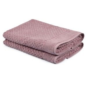 Zestaw 2 jasnoróżowych ręczników ze 100% bawełny Mosley, 50x80 cm