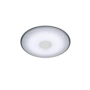 Biała okrągła lampa sufitowa LED sterowana zdalnie Trio Shogun, średnica 42,5 cm