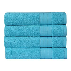 Turkusowe bawełniane ręczniki zestaw 4 szt. 50x100 cm – Good Morning
