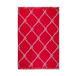 Czerwono-biały dywan dwustronny Cihan Bilisim Tekstil Rope, 140x215 cm