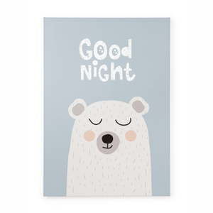 Obraz na płótnie Tanuki Good Night Bear, 70x50 cm