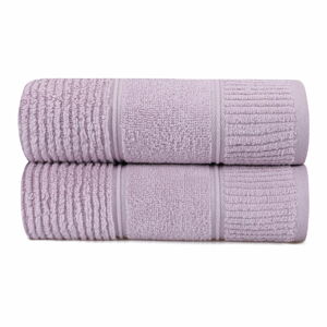 Zestaw 2 fioletowych bawełnianych ręczników Foutastic Daniela, 50x90 cm