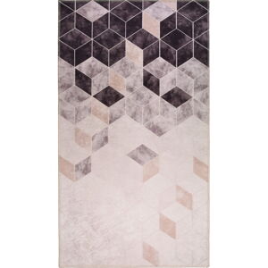 Szary/kremowy dywan odpowiedni do prania 80x50 cm - Vitaus