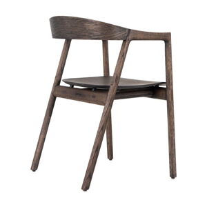 Brązowe krzesło z litego drewna dębowego Muna – Gazzda