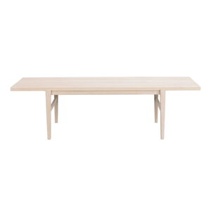 Jasny naturalny stolik z drewna dębowego Rowico Ness, 160x60 cm
