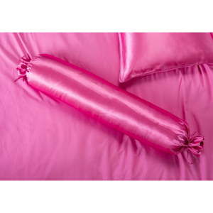 Różowa satynowa poszewka na poduszkę Ambianzz, 90x23 cm