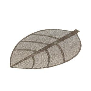Szara mata stołowa w kształcie liścia Unimasa, 50x33 cm