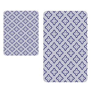 Białe/niebieske dywaniki łazienkowe zestaw 2 szt.  – Oyo Concept